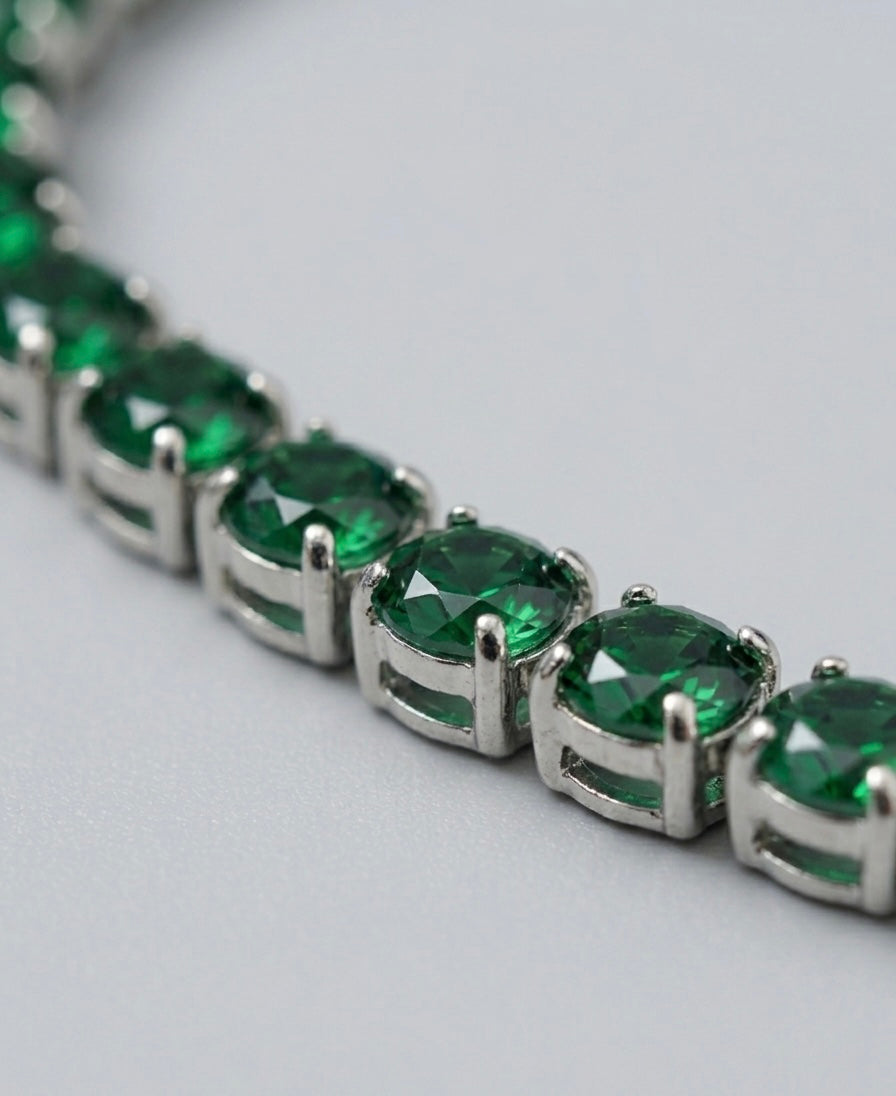 Zluxia "Verde Reale" - Bracciale Tennis