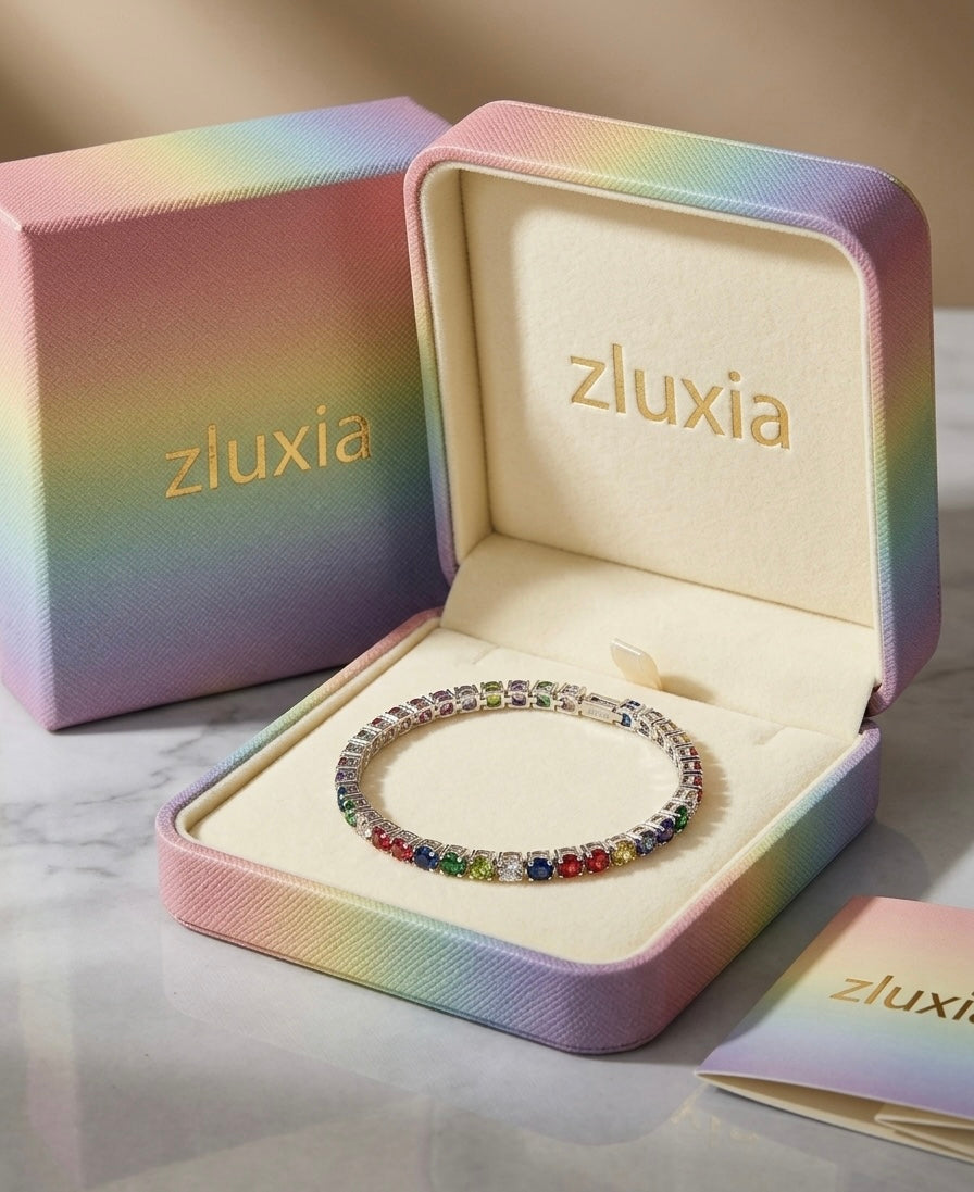 zluxia - Bracciale Tennis "Caleidoscopio Vivace"