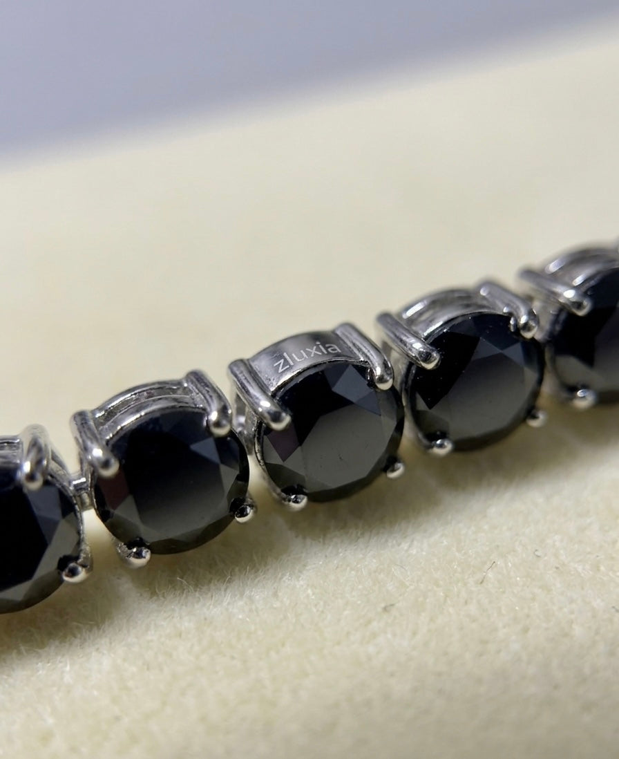 zluxia - Bracciale Tennis "Eclissi Notturna"