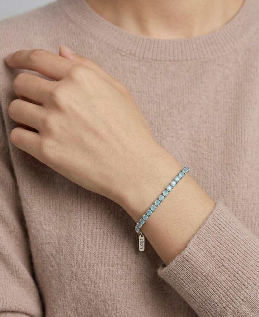 Zluxia "Gocce d'Acqua" - Bracciale Tennis