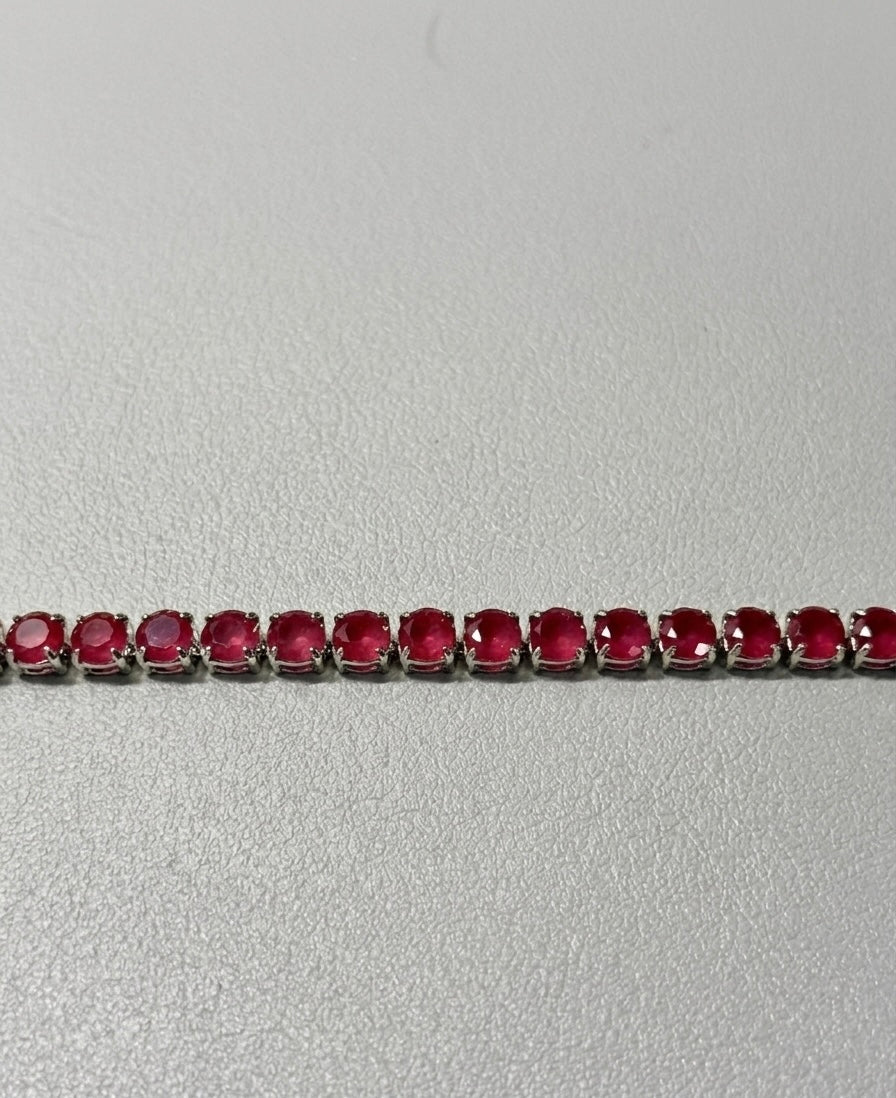 zluxia - Bracciale Tennis "Cuore Scarlatto"