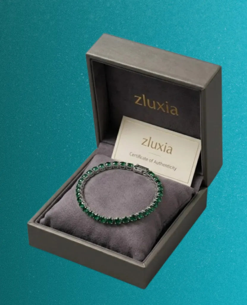 Zluxia "Verde Reale" - Bracciale Tennis